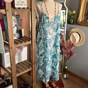 NWOT AQUA BOHO STRAPPY SUMMER FUN DRESS
